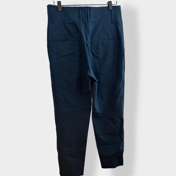 Zara Woman Navy Blue High Waisted Trouser Pant XS - Picture 2 of 5